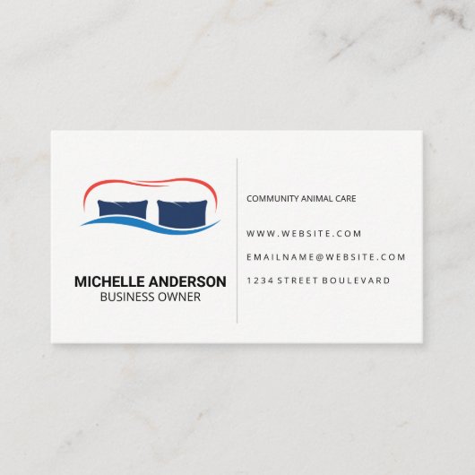 枕と毛布 名刺 (正面)