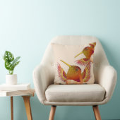 枕にハチドリを描く クッション (椅子)