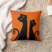 枕に不気味な猫を殺す クッション (ブランケット)