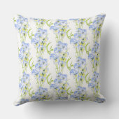 枕に冷たい青いパンジー クッション (裏面)