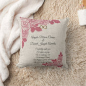 枕に印刷された結婚式招待状 クッション (ブランケット)