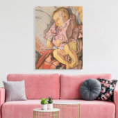 枕に寝る子ども(by Wyspianski) キャンバスプリント (インサイチュ (リビング))