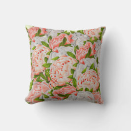 枕に牡丹を盛り付け クッション