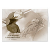 枕に白い結婚バラ (正面横)