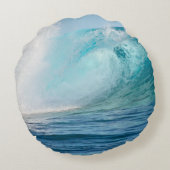 枕のあたりで壊れる太平洋の大きい波 ラウンドクッション (裏面)