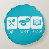 枕のあたりで読むべき子犬のラブラドール愛 ラウンドクッション (裏面)