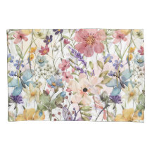 枕のための白ペアケースの花の楽園