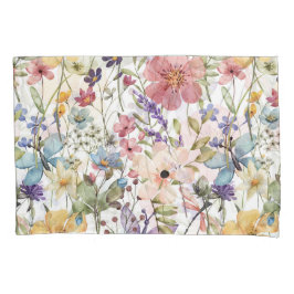 枕のための白ペアケースの花の楽園 枕カバー