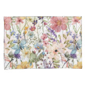 枕のための白ペアケースの花の楽園 枕カバー (正面右)