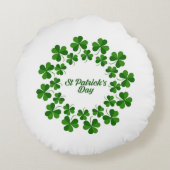 枕のまわりのシャムロックの輪 ラウンドクッション (裏面)