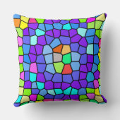 枕のモザイク抽象芸術パターン クッション (裏面)