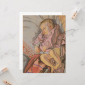 枕の上で眠る幼い子供 カード (正面/裏面インサイチュ)