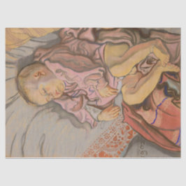 枕の上で眠る幼い子供 薄葉紙