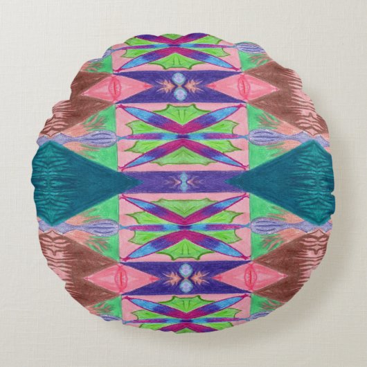 枕の上でC/Mを燃やす ラウンドクッション (正面)