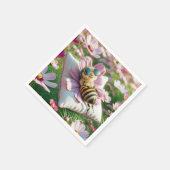 枕の上にミツバチが寝る スタンダードカクテルナプキン (角)