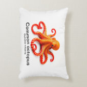 枕の上のタコ アクセントクッション (正面(垂直))