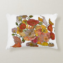 枕の周りのケシ アクセントクッション