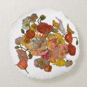 枕の周りのケシ ラウンドクッション (裏面)