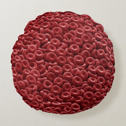 枕の周りのヒト赤血球 ラウンドクッション (正面)