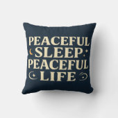 枕の平和な睡眠平和な生活 クッション (裏面)
