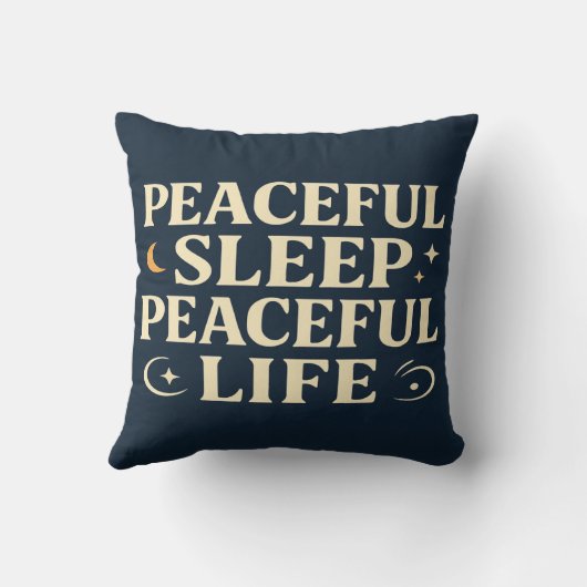 枕の平和な睡眠平和な生活 クッション (裏面)
