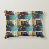 枕の甘く黒い実験室の絵画 アクセントクッション (正面)