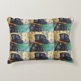 枕の甘く黒い実験室の絵画 アクセントクッション