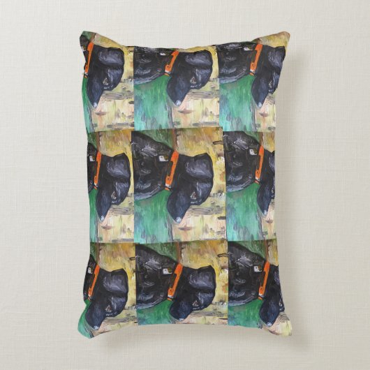 枕の甘く黒い実験室の絵画 アクセントクッション (正面(垂直))