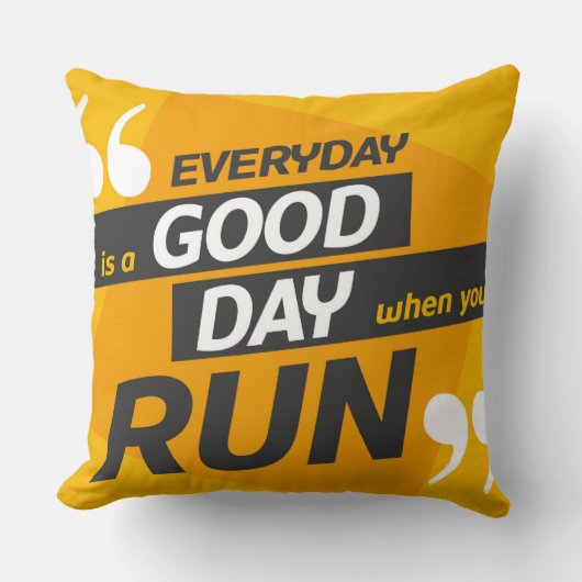 枕は毎日が良い走日 クッション (正面)