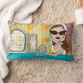 枕は"日光"のに住んでいます ランバークッション (ブランケット)