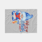 枕ろうそく付き青色冬格言 フリースブランケット (正面(横))