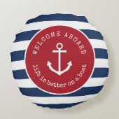 枕を丸めて船に乗った方が暮らしが好い ラウンドクッション (裏面)