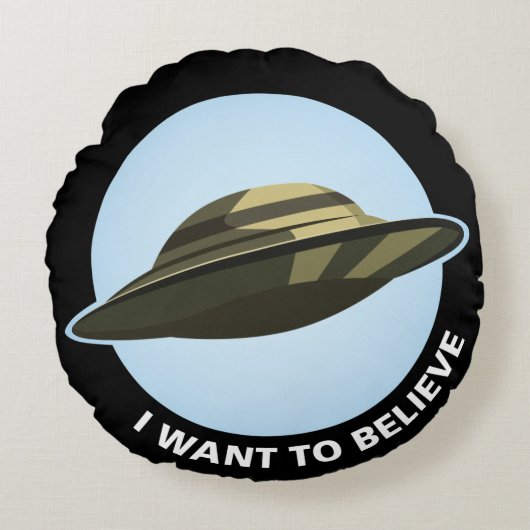 枕を丸め信じたい ラウンドクッション (正面)