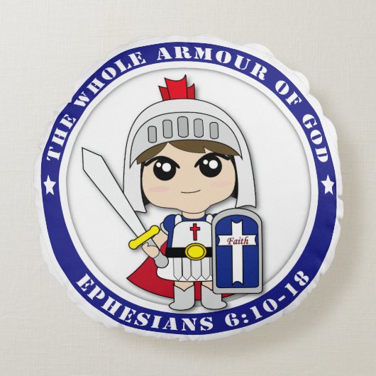 枕を取り巻く小さな王子 ラウンドクッション (正面)