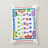 枕を学ぶことへの幼稚園のかいま見- ABC及び1-2-3 アクセントクッション (正面(垂直))