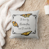 枕を投げる – 愛の大きな蝶… クッション (ブランケット)