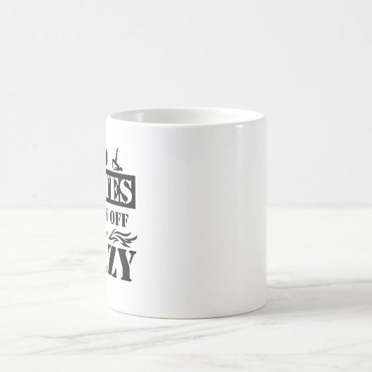 枕を焼いて引用文を熱狂する消おもしろいす コーヒーマグカップ (中央)