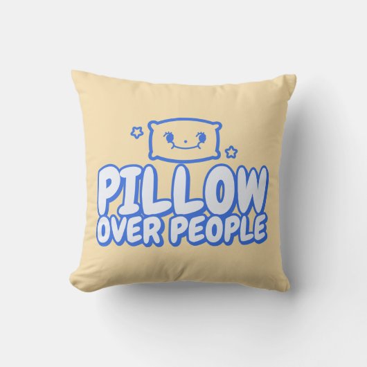 枕オーバー人かわいい睡眠恋人引用文デザイン クッション (正面)