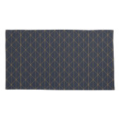 枕カバーのペア – ジオメトリック金ゴールドと薄紫 枕カバー (裏面-左)