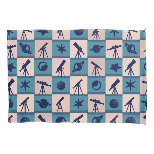 枕カバー望遠鏡パターン 枕カバー (正面)