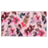 枕カバー – ピンクの背景のフローラプリント (正面左)