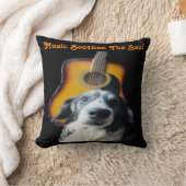 枕ギター犬 クッション (ブランケット)