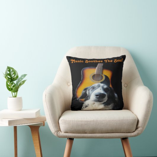枕ギター犬 クッション (椅子)
