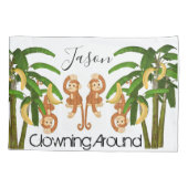 枕ケースモンキーピエロのまわりにン 枕カバー (裏面)