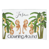 枕ケースモンキーピエロのまわりにン 枕カバー (正面)