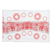 枕ケース赤い円形 枕カバー (裏面)