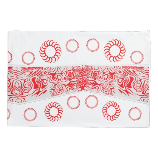 枕ケース赤い円形 枕カバー (裏面)