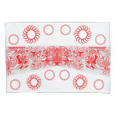 枕ケース赤い円形 枕カバー (正面)