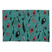 枕ケース | MidCenturyモダン原子猫 枕カバー (正面)