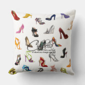 枕シンデレラの引用文デザイナーはかかとポンプに蹄鉄を打ちます クッション (正面)
